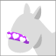 ハートシャドーロール(紫)